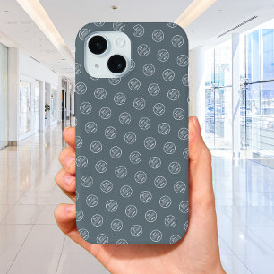 Professional Brand Pattern Logo Modern Navy iPhone 15 Case