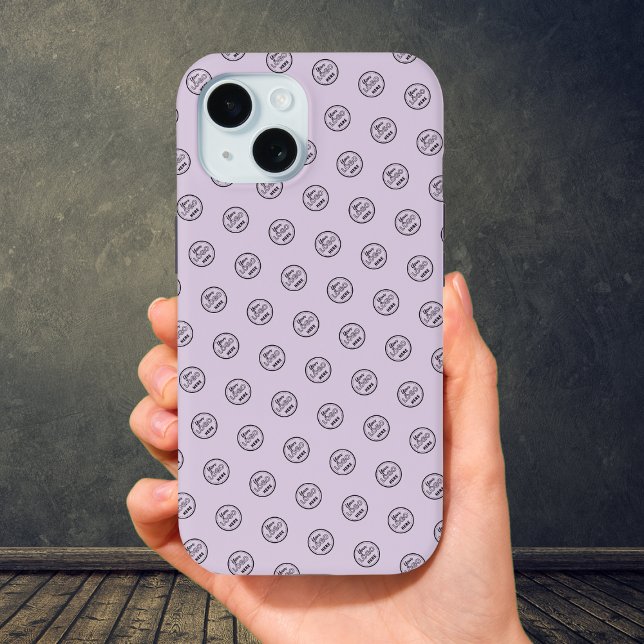 Professional Brand Pattern Logo Modern Purple Case-Mate iPhone Case (Creator Uploaded)