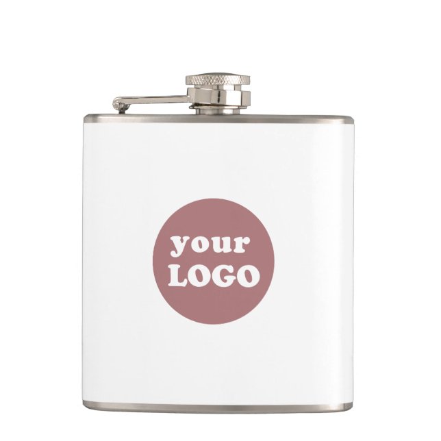 Professional Branded Custom Business Logo  Hip Flask (Front)