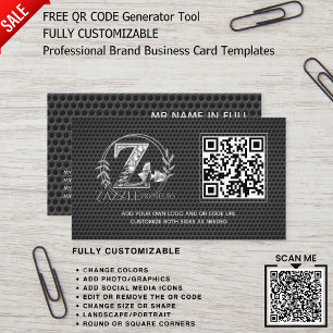 PROFESSIONAL BRANDED LOGO DESIGN QR CODE TEMPLATE  BUSINESS CARD