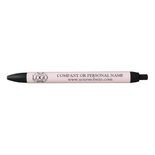 Professional Branding Corporate Blush Pink Logo Blue Ink Pen