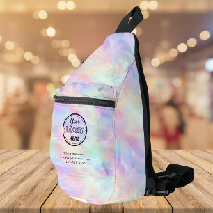 Professional Branding Logo Iridescent Opal Stylish Sling Bag