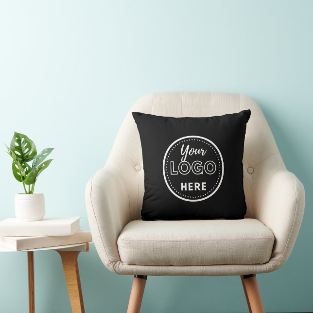 Professional Branding Minimalist Black Promo Logo Cushion (Chair)