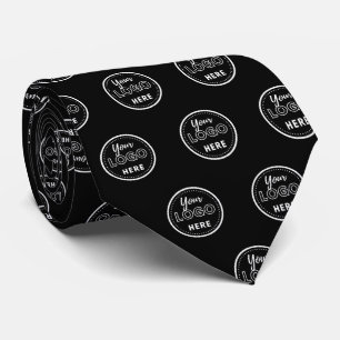 Professional Branding Minimalist Black Promo Logo Tie