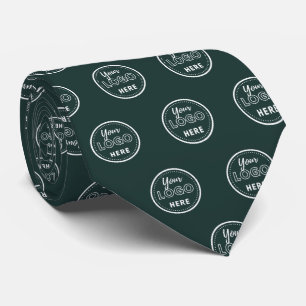 Professional Branding Minimalist Dark Green Logo Tie