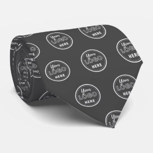 Professional Branding Minimalist Grey Promo Logo Tie