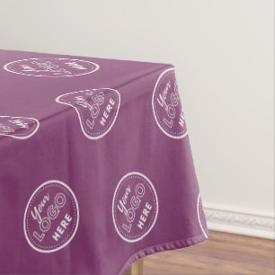 Professional Branding Minimalist Logo Berry Purple Tablecloth