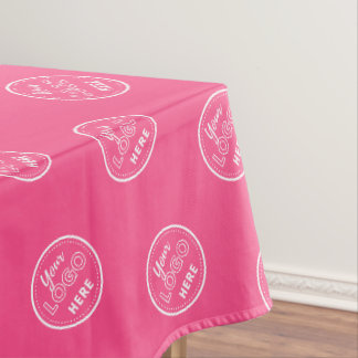 Professional Branding Minimalist Logo Hot Pink Tablecloth