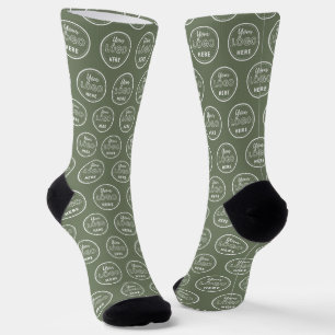 Professional Branding Minimalist Logo Sage Green Socks