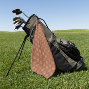 Professional Branding Minimalist Logo Terracotta Golf Towel