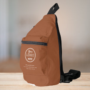 Professional Branding Minimalist Logo Terracotta Sling Bag
