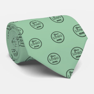 Professional Branding Minimalist Mint Green Logo Tie