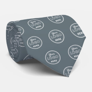 Professional Branding Minimalist Navy Promo Logo Tie
