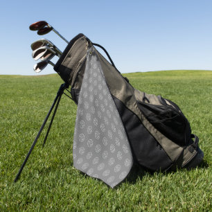 Professional Branding Minimalist Promo Logo Grey Golf Towel