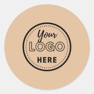 Professional Branding Minimalist Rustic Promo Logo Classic Round Sticker