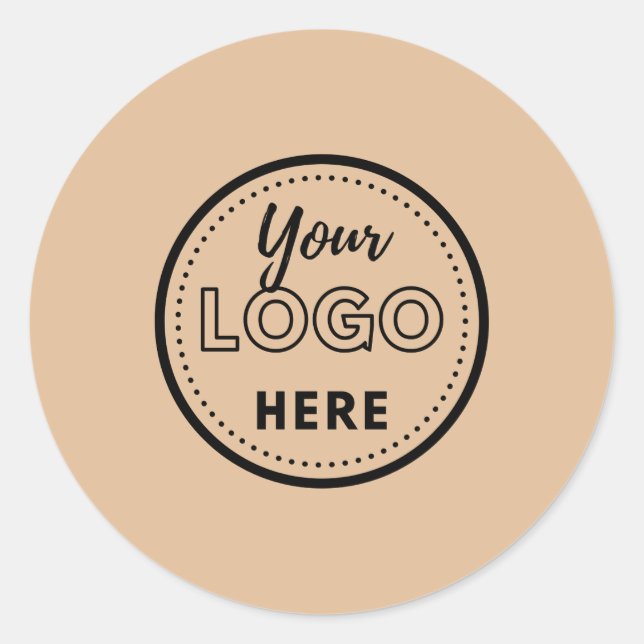 Professional Branding Minimalist Rustic Promo Logo Classic Round Sticker (Front)