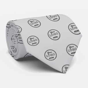 Professional Branding Minimalist Soft Grey Logo Tie