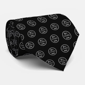Professional Branding Modern Black Promo Logo Tie