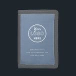 Professional Branding Promotional Logo Periwinkle Trifold Wallet<br><div class="desc">Professional Branding Promotional Logo Periwinkle</div>