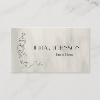 Professional Bride Stylist Wedding Dress Salon Business Card