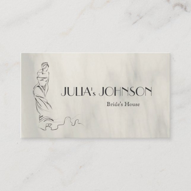 Professional Bride Stylist Wedding Dress Salon Business Card (Front)