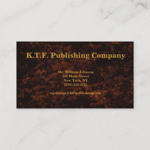 Professional Bronze  Business Card