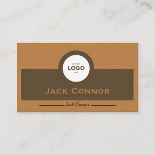 Professional Brown and Ochre Two-Tone Business Car Card