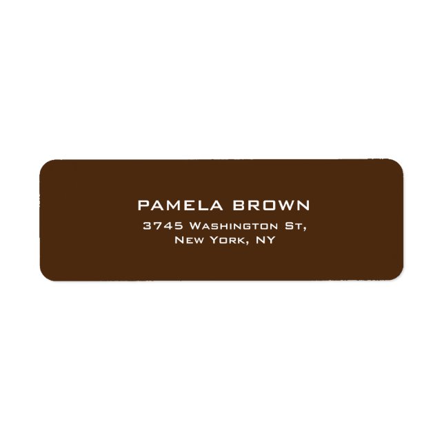Professional Brown Background Simple Plain Elegant (Front)