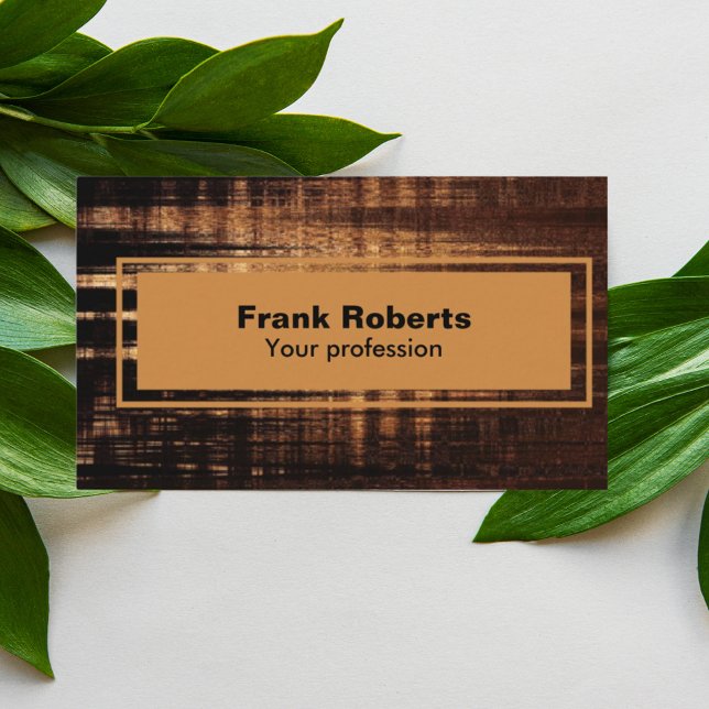 Professional Brown Black Modern Minimalist Business Card (Creator Uploaded)
