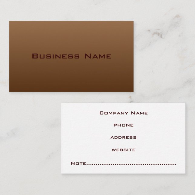 Professional Brown Business Card (Front/Back)