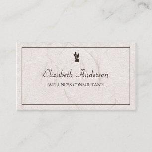 Professional Brown Nutrition Simple Organic Paper Business Card