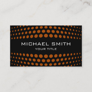 Professional Brown Polka Dot Pattern Business Card