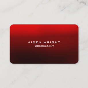 Professional Brown Red Stylish Modern Minimalist Business Card