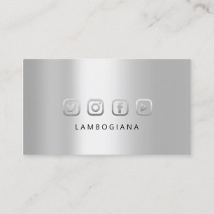 Professional Brows SilverGray Logo Social Media FB Business Card