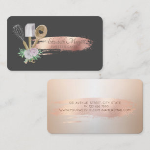 Professional  Brush Stroke Bakery Pastry Hand Tool Business Card