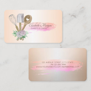 Professional Brush Stroke Bakery Pastry Hand Tools Business Card