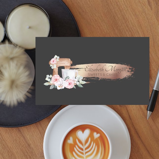 Professional Brush Stroke,Mixer Flowers Business Card (Creator Uploaded)