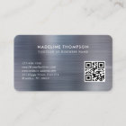 Professional Brushed Metallic Grey Logo QR Code