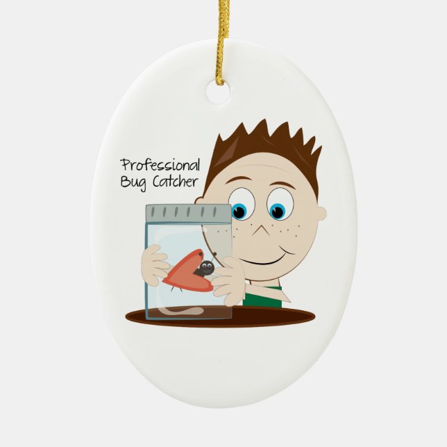 Professional Bug Catcher Ceramic Tree Decoration (Front)