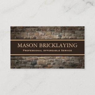 Professional Builder / Bricklaying Business Card