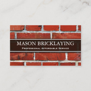 Professional Builder / Bricklaying Business Card