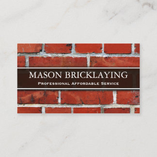 Professional Builder / Bricklaying Business Card