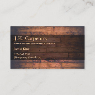 Professional Builder / Carpenter Business Card
