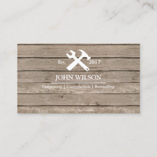 Professional Builder Carpenter Tools Woodworking B Business Card