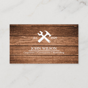 Professional Builder Carpenter Tools Woodworking B Business Card