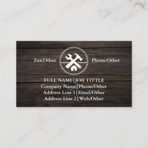 Professional Builder Carpenter Tools Woodworking B Business Card
