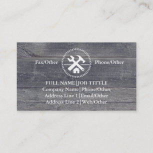 Professional Builder Carpenter Tools Woodworking B Business Card