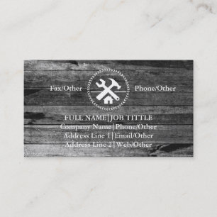 Professional Builder Carpenter Tools Woodworking Business Card