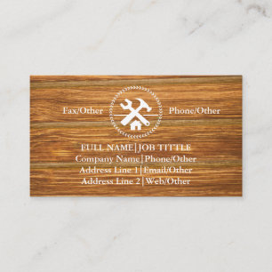 Professional Builder Carpenter Tools Woodworking Business Card