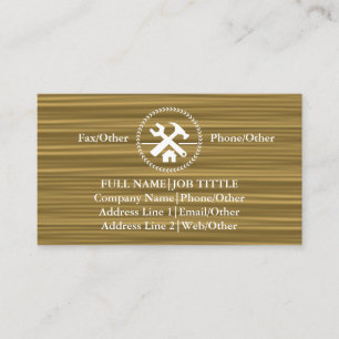 Professional Builder Carpenter Tools Woodworking Business Card